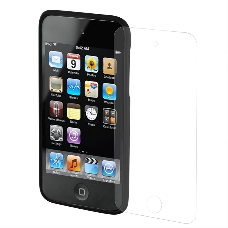 Baeruuss Compatible with iPod Touch 4 Case + Screen Protector (Black) - Image 5